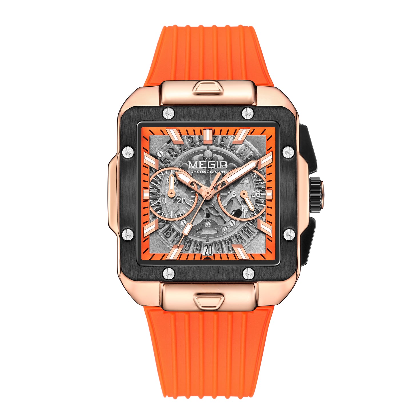 MEGIR Fashion Men's Quartz Military Watches Luxury Large Dial Chronograph Luminous Calendar Sport Wristwatches Relogio Masculino 2228