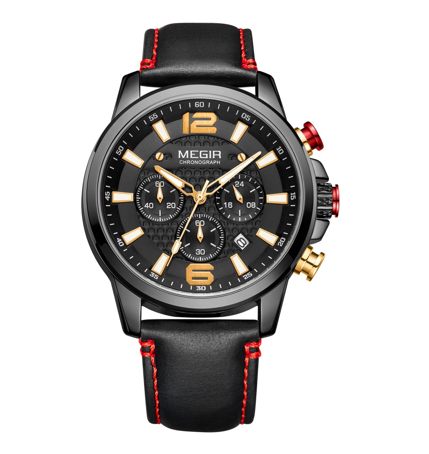 MEGIR Business Men Watch Luxury Fashion Quartz Wristwatch Luminous Waterproof Calendar Watches Stainless Steel Male Clock 2156