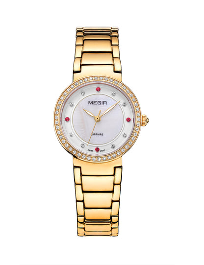 MEGIR Fashion Stainless Steel Women Bracelet Quartz Watches Elegant Business Ladies Clock Female Sport Wristwatch Reloj Mujer 4164