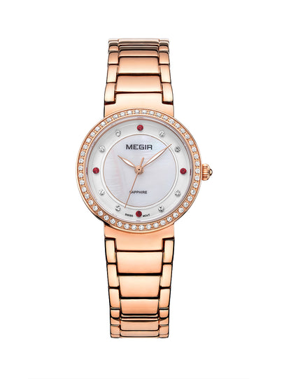 MEGIR Fashion Stainless Steel Women Bracelet Quartz Watches Elegant Business Ladies Clock Female Sport Wristwatch Reloj Mujer 4164