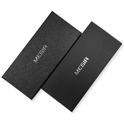 Megir Slim Black Watch Box