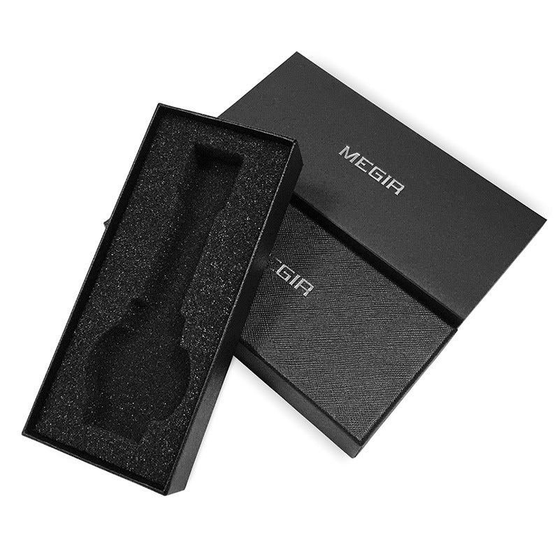 Megir Slim Black Watch Box