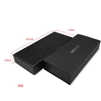 Megir Slim Black Watch Box